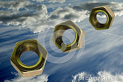 Lug nuts Stock Photo