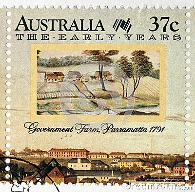 Government Farm, Sydney 1791 Editorial Stock Photo
