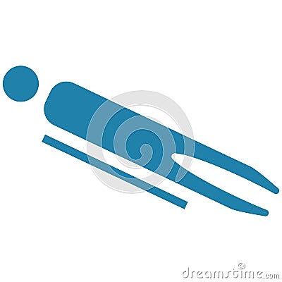 The Luge icon Vector Illustration