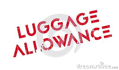 Luggage Allowance rubber stamp Vector Illustration