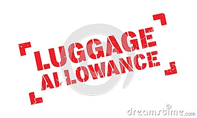 Luggage Allowance rubber stamp Vector Illustration