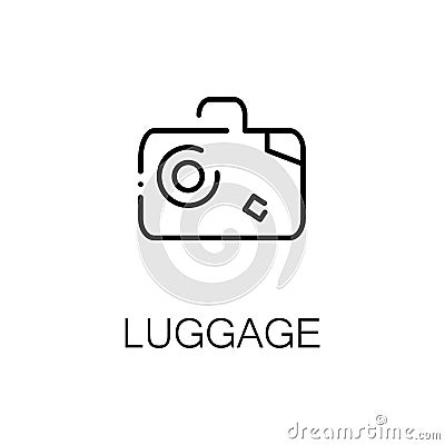 Luggage flat icon Vector Illustration