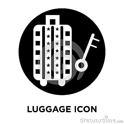 Luggage icon vector isolated on white background, logo concept o Vector Illustration