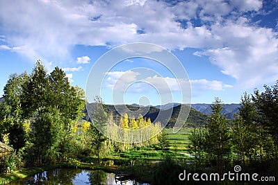 Lugu lake Stock Photo