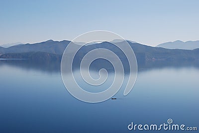 Lugu lake scenic Stock Photo