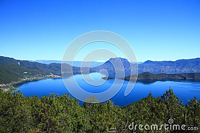 Lugu lake scenic, China Stock Photo