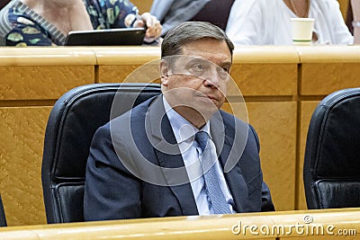 Luis Planas Puchades. Minister of Agriculture, Fisheries and Food. In the Senate of Spain Editorial Stock Photo
