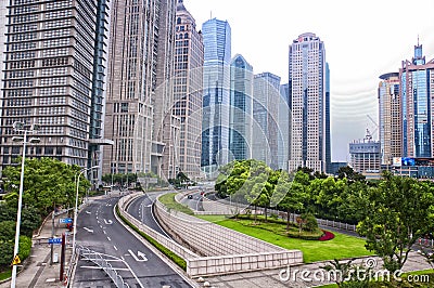 Lujiazui Office Buildings Shanghai Editorial Stock Photo