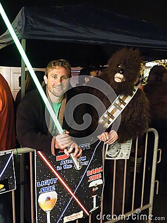 Luke Skywalker and Chewbacca Editorial Stock Photo