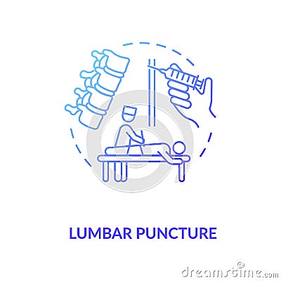 Lumbar puncture concept icon Vector Illustration