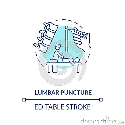 Lumbar puncture concept icons Vector Illustration