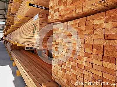 Lumber products Editorial Stock Photo