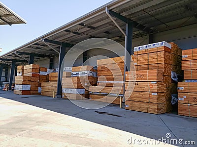 Lumber products Editorial Stock Photo