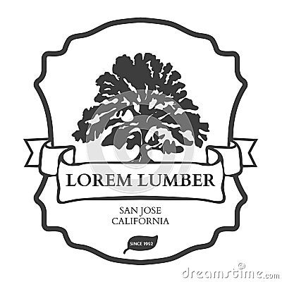 Lumber Shop Label Design Elements Vector Vector Illustration