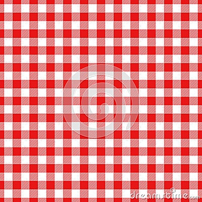 Lumberjack plaid pattern in red and black. Seamless vector pattern. Vector Illustration