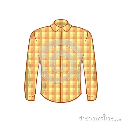 Lumberjack shirt icon, cartoon style Vector Illustration