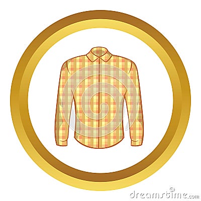 Lumberjack shirt vector icon, cartoon style Vector Illustration