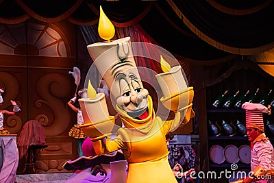 Lumiere character from the Beauty and the Beast Editorial Stock Photo