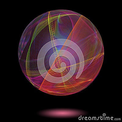 Luminous filamentous globe Stock Photo