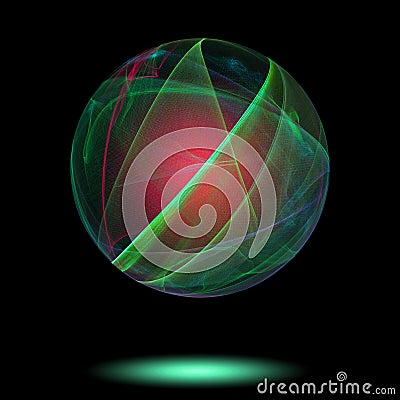Luminous filamentous globe Stock Photo