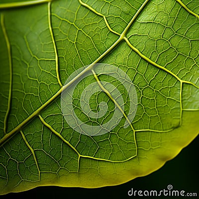 Luminous Leaf: A Detailed Botanic Study In Uhd Stock Photo