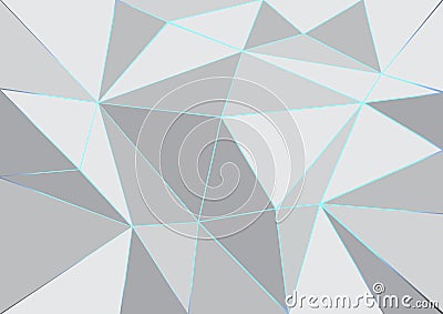Luminous lines and geometric color white and gray abstract background Vector Illustration