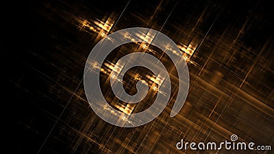 Luminous modern abstract background, fractal world. Digital space for use in design. Round shapes and lines. 3d render Stock Photo