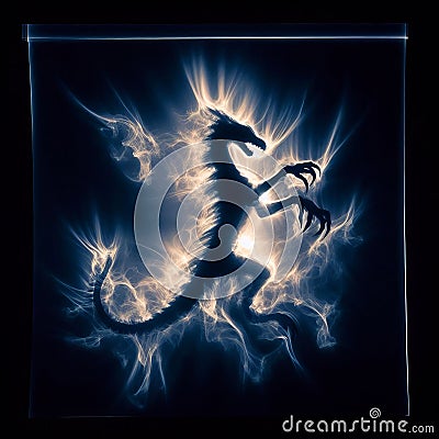 Luminous Shadowgrams Create a luminogram by placing objects dire Cartoon Illustration