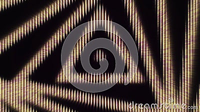 Luminous triangular pattern. Animation. Background of electronic diode pattern of moving triangular spiral. Slowly Stock Photo