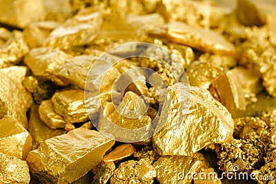 Lump of gold mine Stock Photo