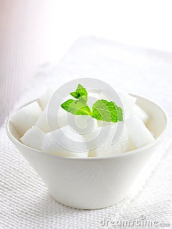 Lump sugar (sugar cube) Stock Photo