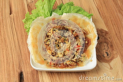 Lumpia Basah Bandung Stock Photo