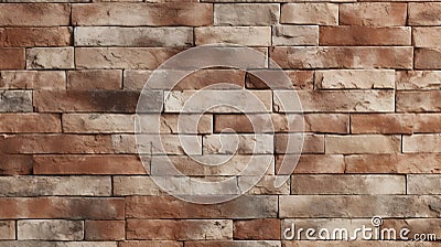 Bold And Colorful Extruded Brick Wall With Whistlerian Design Stock Photo