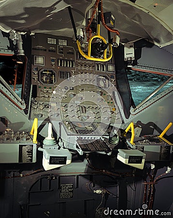 Inside the Lunar Module Stock Photo