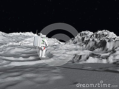 Lunar Astronaut Stock Photo