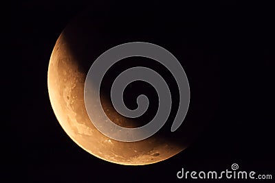 Lunar eclipse on 2015/04/04 Stock Photo