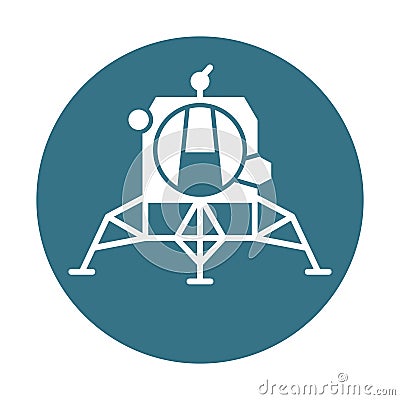 Lunar glypy with color background vector icon which can easily modify or edit Vector Illustration