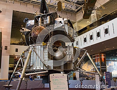 The Lunar Lander at the Smithsonian National Air and Space Museum Editorial Stock Photo