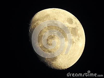 Lunar Landscapes Moon over Miami Stock Photo