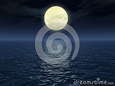 Lunar path Stock Photo