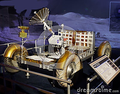 Lunar Rover Model, Moon Exploration, Astronautics Editorial Stock Photo