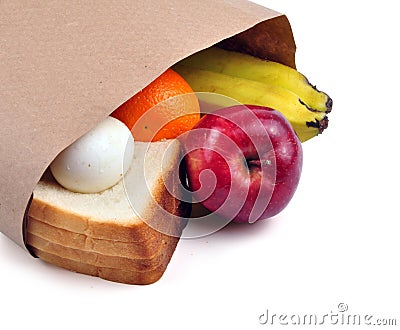 Lunch bag - path Stock Photo