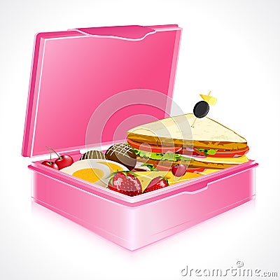 Lunch Box Vector Illustration