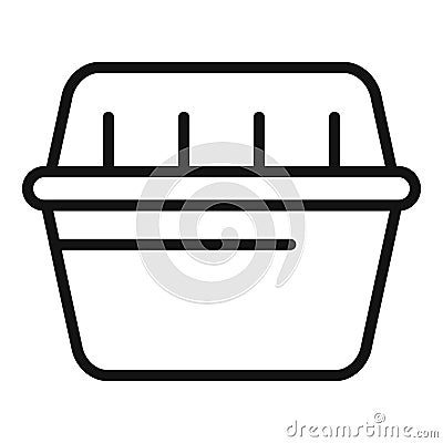 Lunch box icon outline vector. Fast food snack Stock Photo