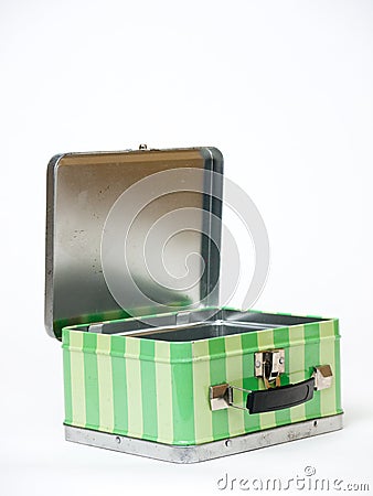 Lunch Box Lid Up Stock Photo