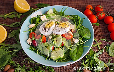 Lunch green salad Stock Photo