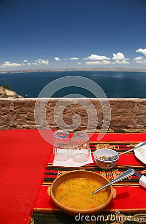 Taquile Island, typical food Stock Photo