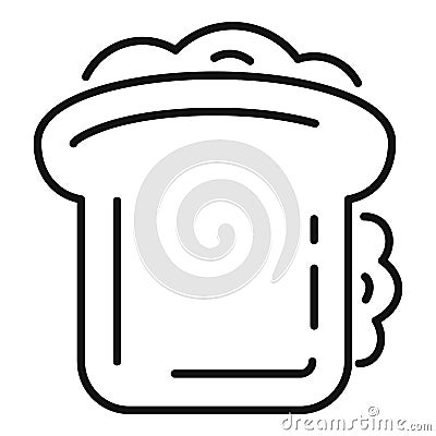 Lunch sandwich bar icon, outline style Vector Illustration