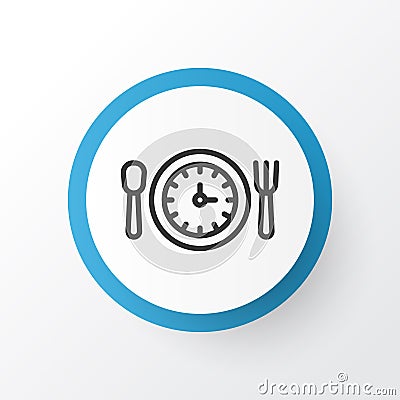 Lunch Time Icon Symbol. Premium Quality Isolated Meal Hour Element In Trendy Style. Vector Illustration