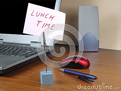 Lunch time at the office Stock Photo